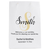  Gold Monogram Welkom Medium Cadeauzakje (Voorkant)