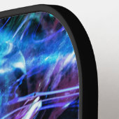 Gold Monogram & witte naam Crystal Abstract Pickleball Paddle (Links Detail)