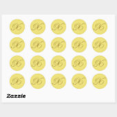Gold Monogram X Envelope Seal Label Sticker (Vel)