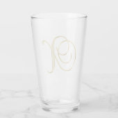 Gold Monogram X glas (Achterkant)