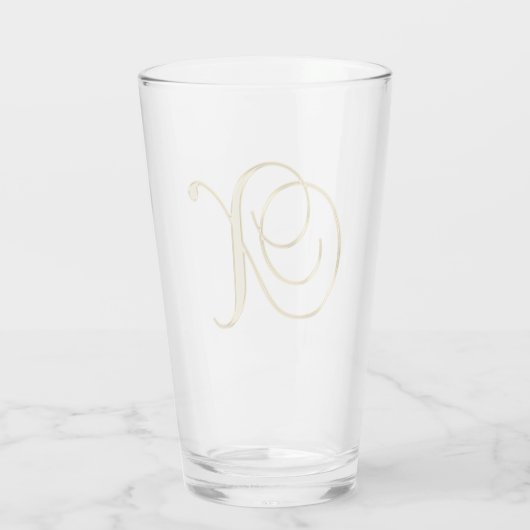 Gold Monogram X glas (Achterkant)