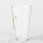Gold Monogram X glas (Links)