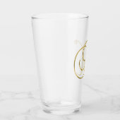 Gold Monogram X glas (Rechts)