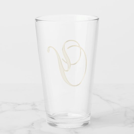 Gold Monogram Y glas (Achterkant)