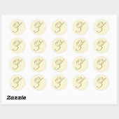 Gold Monogram Z Envelope Seal Label Sticker (Vel)