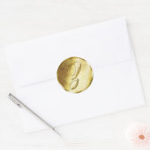 Gold Monogram Z Envelope Seal Stickers (Envelop)