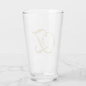 Gold Monogram Z Glass Glas (Achterkant)