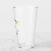 Gold Monogram Z Glass Glas (Links)