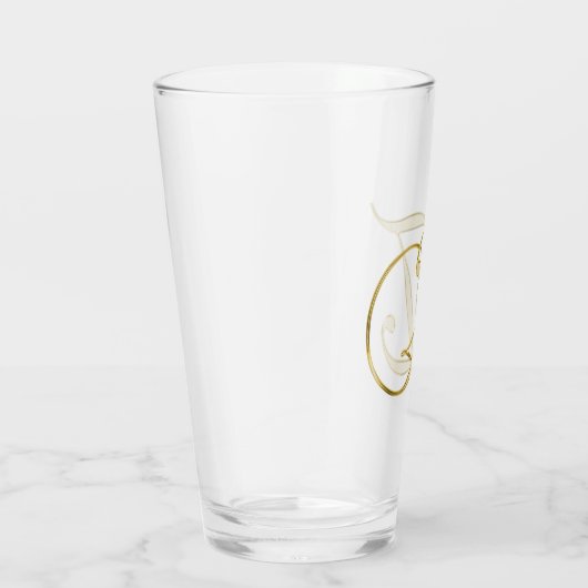 Gold Monogram Z Glass Glas (Rechts)