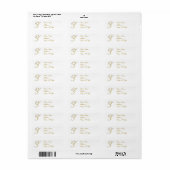Gold Monogram Z Return Address Labels (Full Sheet)