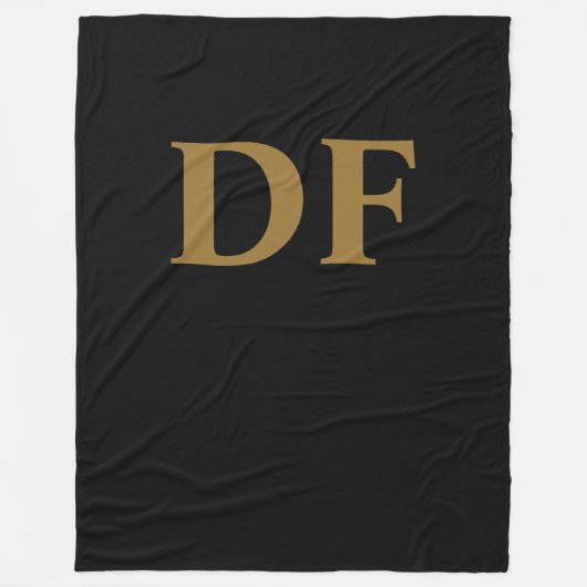 Gold Monogrammed Fleece Blanket Deken (Voorkant)
