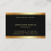 Gold Monogrammed Glamor Sjabloon Modern Luxury Visitekaartje (Achterkant)