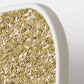Gold Monogrammed Glitter Personalized Initiaal Pickleball Paddle (Links Detail)