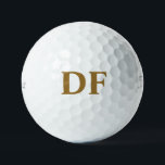 Gold Monogrammed Golf Balls Golfballen<br><div class="desc">Deze gouden monogram golfballen zijn een stijlvolle manier om luxe aan uw golfspel toe te voegen. Ze zijn ook een geweldig cadeau voor elke golfer. Bestel vandaag nog!</div>