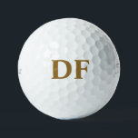 Gold Monogrammed Golf Balls Golfballen<br><div class="desc">Deze gouden monogram golfballen zijn een stijlvolle manier om luxe aan uw golfspel toe te voegen. Ze zijn ook een geweldig cadeau voor elke golfer. Bestel vandaag nog!</div>