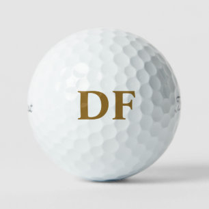 Gold Monogrammed Golf Balls Golfballen