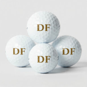 Gold Monogrammed Golf Balls Golfballen