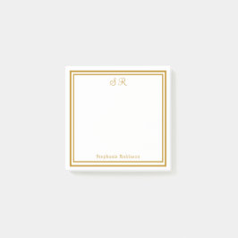 Gold Monogrammed Post-it® Notes