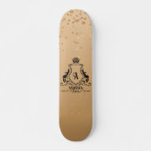 Gold Monogrammed Skateboard (Voorkant)