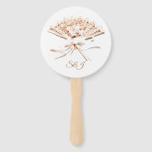 Gold Monogrammed Victoriaans Fan Handwaaier (Voorkant)