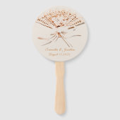 Gold Monogrammed Victoriaans Fan Handwaaier (Achterkant)