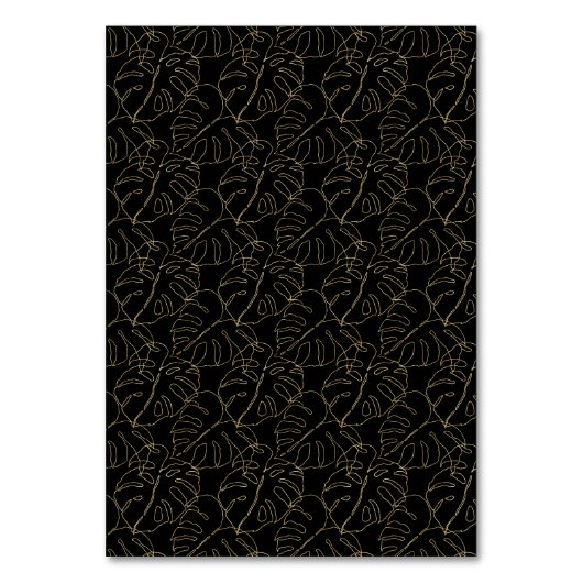 Gold monstera leaf Wedding bedankt voor de tafelka (Achterkant)