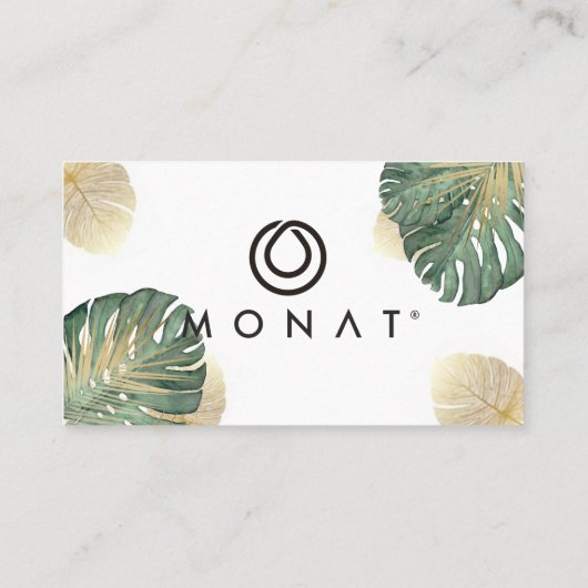 Gold Monstera Monat Visitekaartje (Achterkant)
