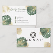 Gold Monstera Monat Visitekaartje (Voorkant / Achterkant)