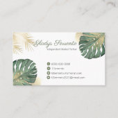 Gold Monstera Monat Visitekaartje (Voorkant)