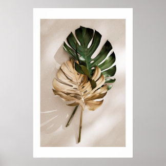 GOLD MONSTERA NO1-POSTER POSTER