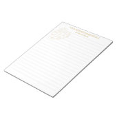 Gold Monstera plant leaf, goudkaas met plant Notitieblok (Schuin)