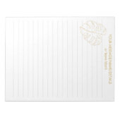 Gold Monstera plant leaf, goudkaas met plant Notitieblok (Voorkant)