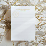 Gold Monstera plant leaf, goudkaas met plant Notitieblok<br><div class="desc">Goud Monstera plant blad,  met gouden plant bekleed notitieblok Evenwichtspapier in lichtgrijze kleur. Houd er rekening mee dat het goudeffect wordt afgedrukt.</div>