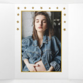 Gold Moon and Stars, Baby shower Suite Drieluik Uitnodiging (Binnenkant midden)