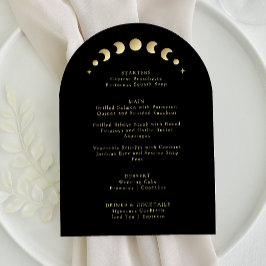 Gold Moon Arch Wedding Menu Kaart