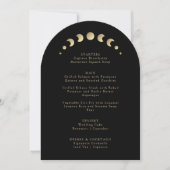 Gold Moon Arch Wedding Menu Kaart (Voorkant)
