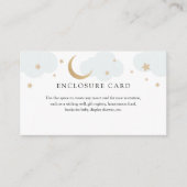 Gold Moon en Blue Clouds Enclosure Card Informatiekaartje (Voorkant)