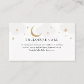 Gold Moon en Grey Clouds Enclosure Card Informatiekaartje (Voorkant)