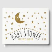 Gold Moon en Stars Baby shower Gastenboek (Voorkant)
