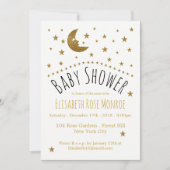 Gold Moon en Stars Baby shower Kaart (Voorkant)