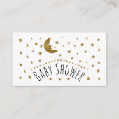 Gold Moon en Stars Baby shower Ticket Invitation Informatiekaartje (Voorkant)