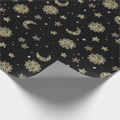Gold Moon en sterren Cadeaupapier (Hoek)