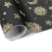 Gold Moon en sterren Cadeaupapier (Rol Hoek)