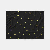 Gold Moon en sterren Fleece Deken (Voorkant (Horizontaal))