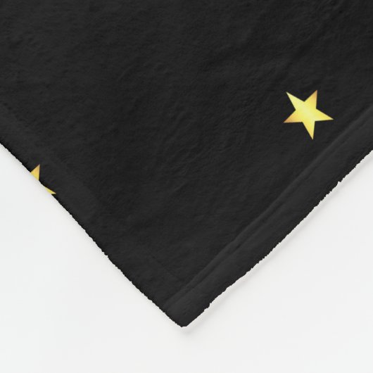 Gold Moon en sterren Fleece Deken (Hoek)