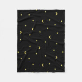Gold Moon en sterren Fleece Deken (Voorkant)