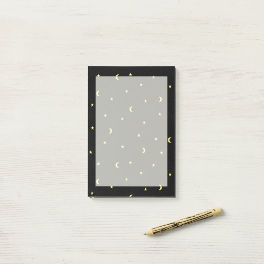 Gold Moon en sterren Post-it® Notes (Op bureau)