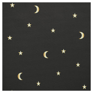 Gold Moon en sterren Stof