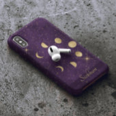 Gold Moon faseert Paarse sterren op maat Case-Mate iPhone Case