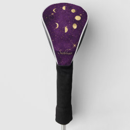 Gold Moon faseert Paarse sterren op maat Golfheadcover